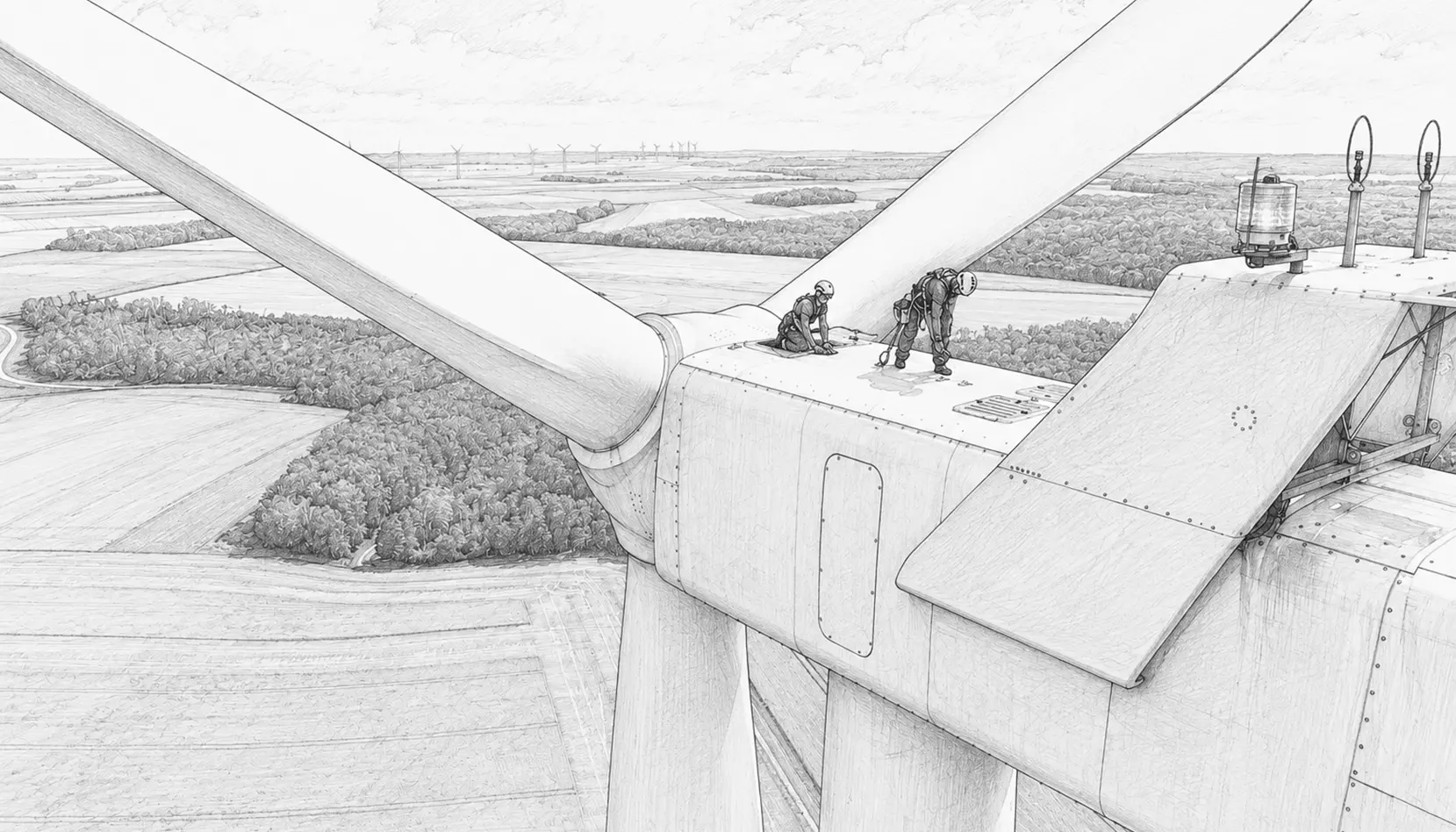 Solutions de sécurité et maintenance pour les techniciens de l’éolien terrestre