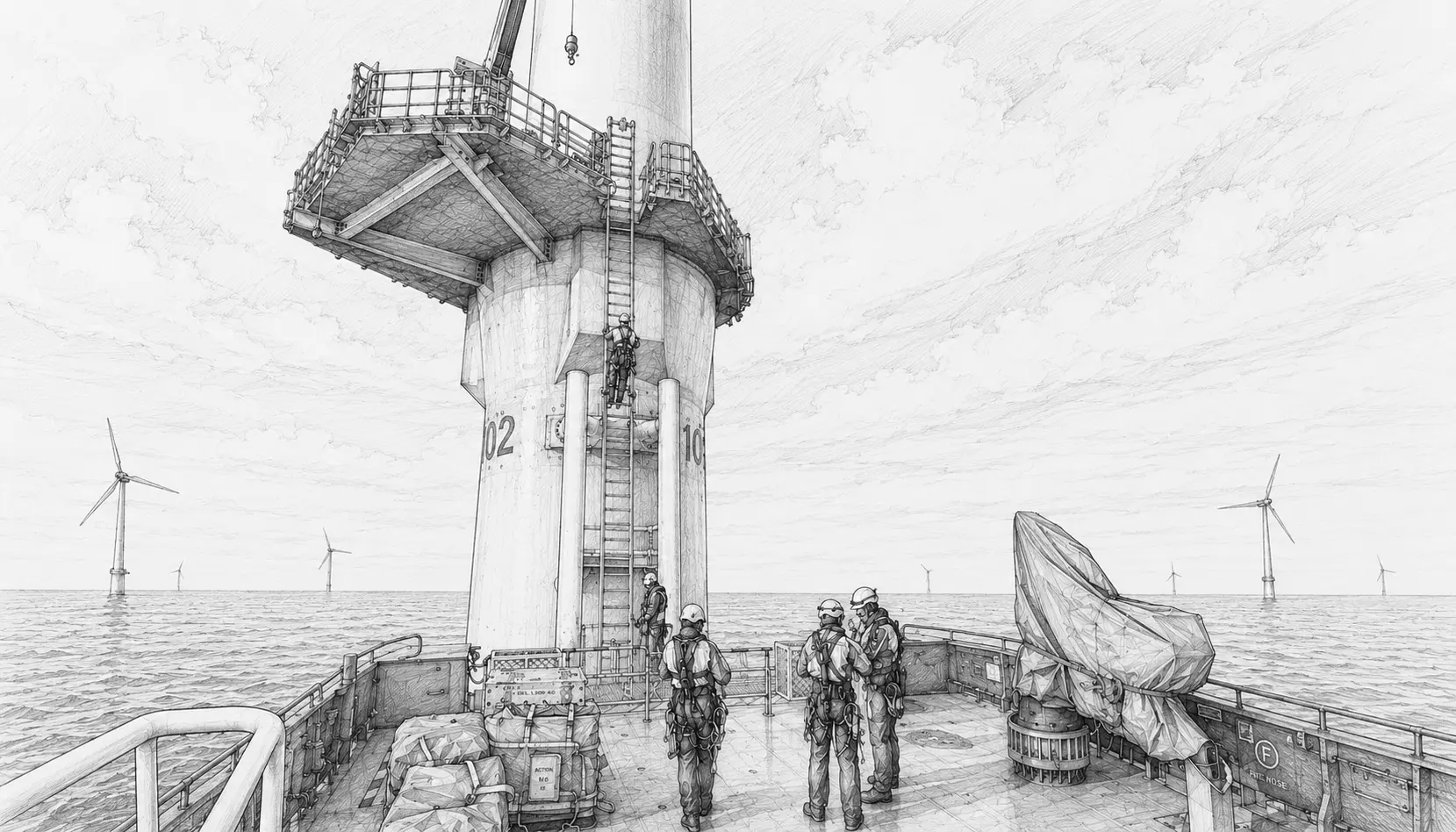 Solutions de sécurité et équipements pour les techniciens de l’éolien offshore